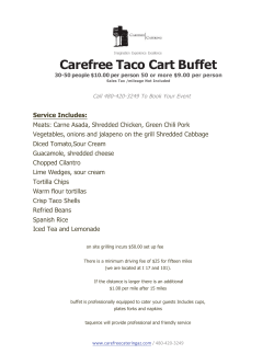 Carefree Taco Cart Buffet