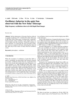 Oscillatory Behavior in the Quiet Sun Observed with the NST