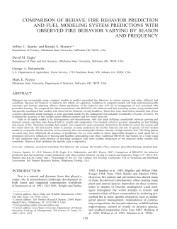 comparison of behave: fire behavior prediction and fuel modeling