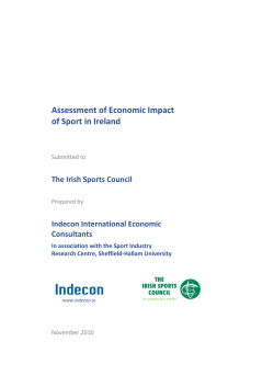 Indecon Report on Economic Impact of Sport in