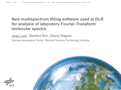 New multispectrum fitting software used at DLR for