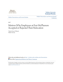 Motives Why Employees at Fort McPherson Accepted or Rejected