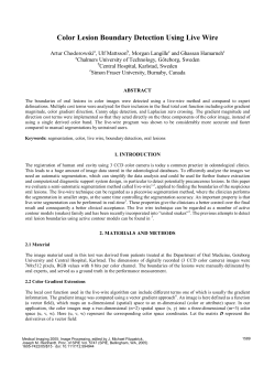 Color Lesion Boundary Detection Using Live Wire