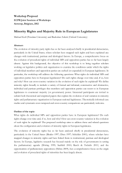 Minority Rights and Majority Rule in European Legislatures