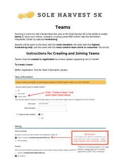 Learn about creating and running with a team here!