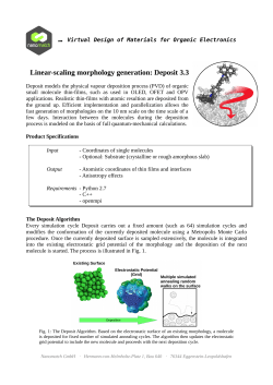 Linear-scaling morphology generation: Deposit 3.3