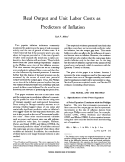 Real Output and Unit Labor Costs as Predictors of Inflation