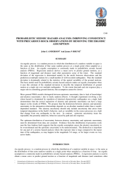 PROBABILISTIC SEISMIC HAZARD ANALYSIS: IMRPOVING