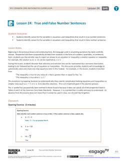 Grade 6 Mathematics Module 4, Topic G, Lesson 24