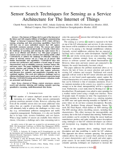 Sensor Search Techniques for Sensing as a Service