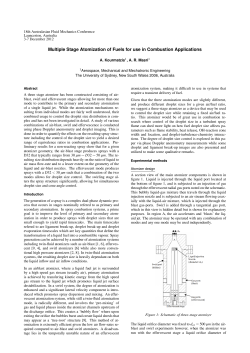 Multiple Stage Atomization of Fuels for use in Combustion Applications
