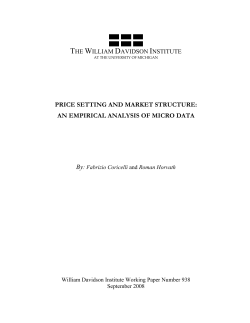 price setting and market structure: an empirical analysis