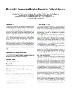 Distributed Computing Building Blocks for Rational Agents