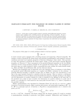 HARNACK`S INEQUALITY FOR PARABOLIC DE GIORGI