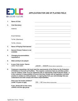 Serial Let Application form - Pitches