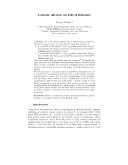 Generic Attacks on Feistel Schemes