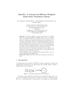 OpenFst: A General and Efficient Weighted Finite