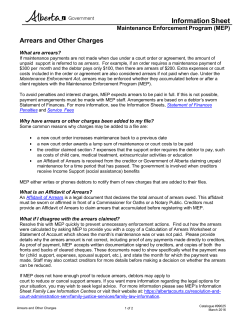 Arrears and Other Charges - Alberta Justice
