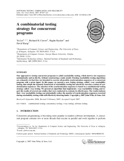 A combinatorial testing strategy for concurrent programs