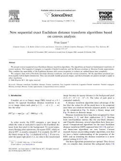New sequential exact Euclidean distance transform algorithms