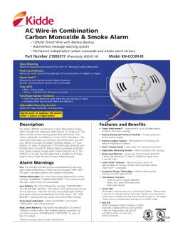 Kidde KN-COSM-IB Specs Sheet