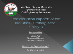 Analysis of the future traffic (Intersections) - An