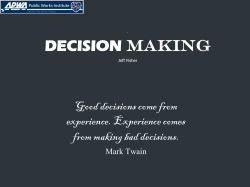 Decision Making