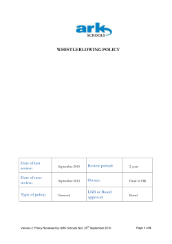 APPENDIX A - Whistle Blowing Policy