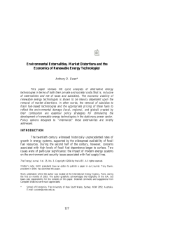 Environmental Externalities, Market Distortions and the Economics