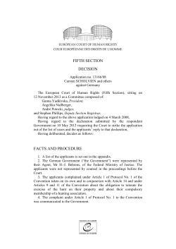 ECHR - Zwangsbejagung ade