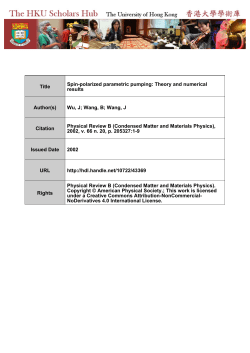Title Spin-polarized parametric pumping: Theory and numerical