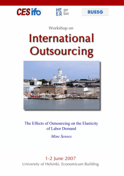 The Effects of Outsourcing on the Elasticity of Labor Demand Mine