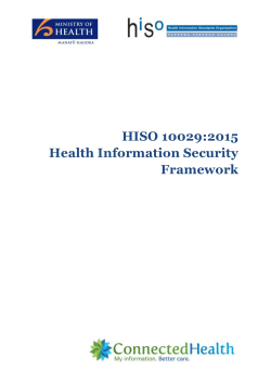 HISO 10029:2015 Health Information Security
