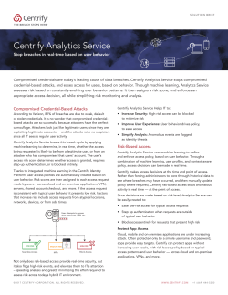 Centrify Analytics Service