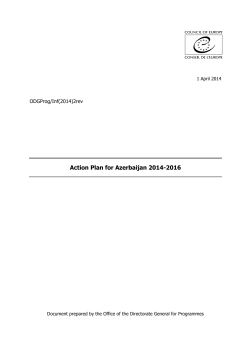 Action Plan for Azerbaijan 2014-2016 - Coe
