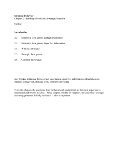 Building a Model of a Strategic Situation Outline Introduction 2.2