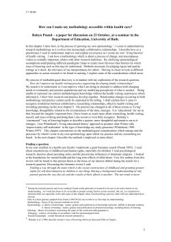 Methods Chapter - ActionResearch.net