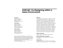 KidCraft: Co-Design within a Game Environment
