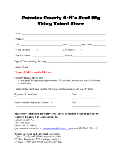 Camden County 4-H`s Next Big Thing Talent Show