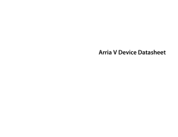 Arria V Device Datasheet