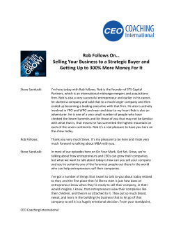 Rob Follows On&hellip; - CEO Coaching International