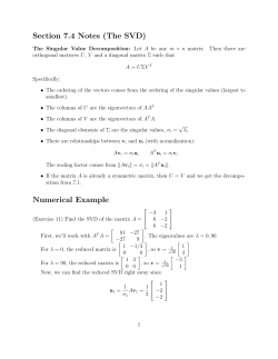 Section 7.4 Notes (The SVD) Numerical Example