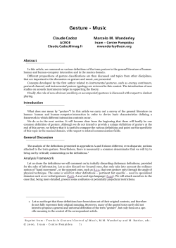 Gesture - Music - Schulich School of Music