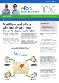 MedView and eRx a winning eHealth team