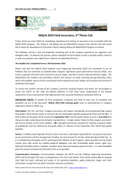 Form Link. - Irish Quaternary Association