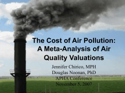 A Meta-Analysis of Air Quality Valuations