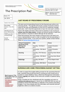 last round of prescribing forums nursing/care