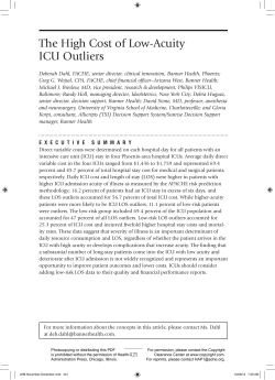 The high cost of Low-acuity IcU Outliers