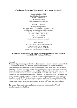 Continuous Departure Time Models: A Bayesian Approach