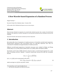 A New Wavelet-based Expansion of a Random Process